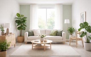 piece-moderne-murs-blancs-plantes