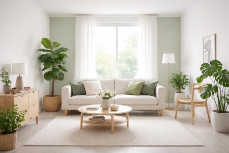 piece-moderne-murs-blancs-plantes