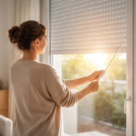 personne-manivelle-volet-rayon-soleil