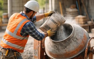 ouvrier-betoniere-chantier-sacs-ciment