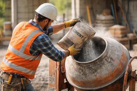 ouvrier-betoniere-chantier-sacs-ciment