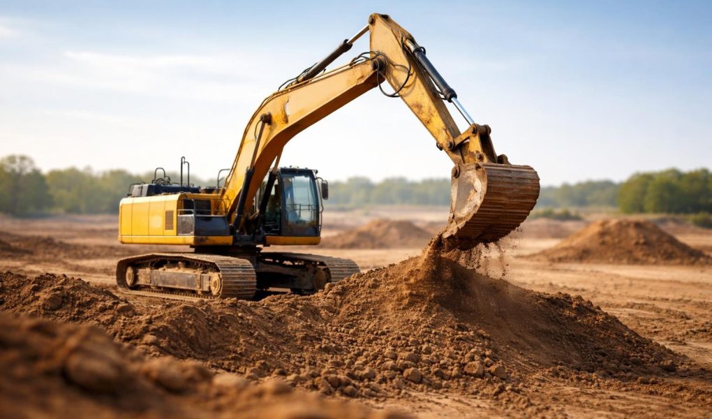 pelleteuse-chantier-terrassement-terrain
