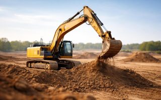 pelleteuse-chantier-terrassement-terrain