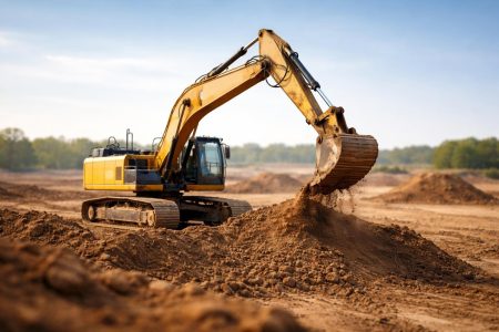 pelleteuse-chantier-terrassement-terrain