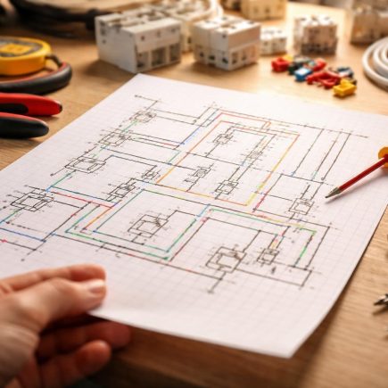 schema-electrique-outils-main-floue