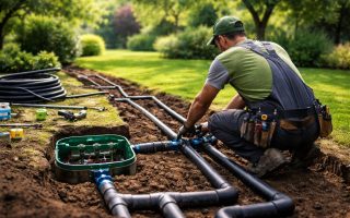 jardin-verdoyant-technicien-tuyaux-arbres