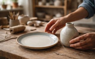 mains-floues-assiette-faience-vase-ceramique