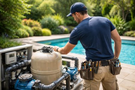 technicien-piscine-systeme-jardin-luxuriant