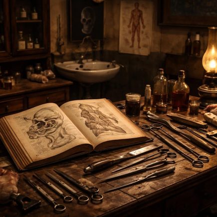 cabinet-medical-outils-chirurgicaux-illustrations